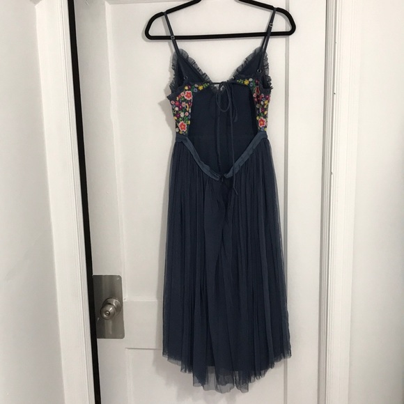 ASOS Embellished Midi Dress with Tulle Skirt - Picture 3 of 7